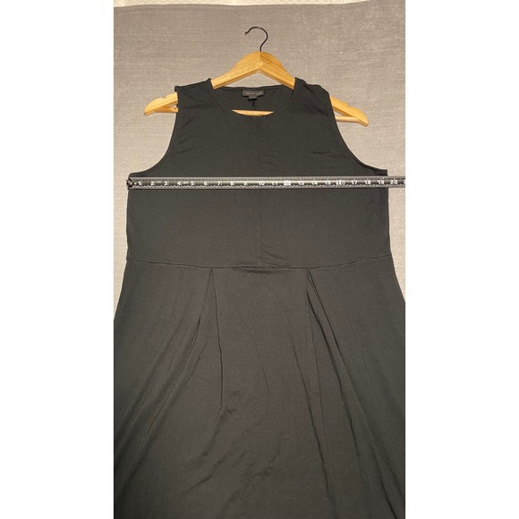 j.Jill Wearever Collection Black Sleeveless Pleated Soft Knit Midi Dress Medium - Picture 5 of 7